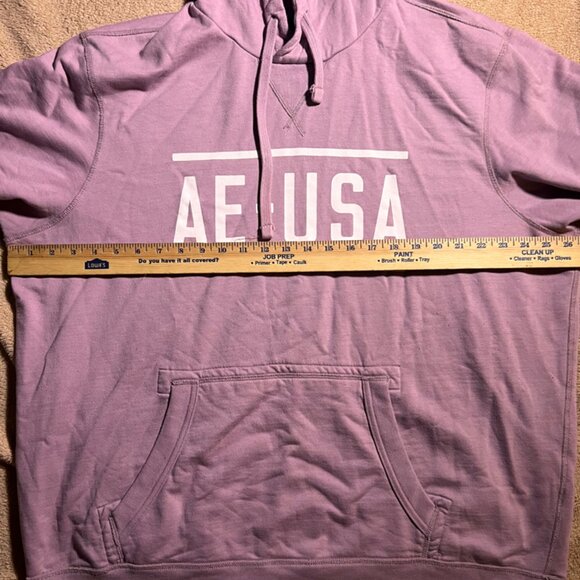 American Eagle Outfitters XXL Pink Purple AE USA Hoodie Pullover Sweatshirt (L) - Picture 5 of 6